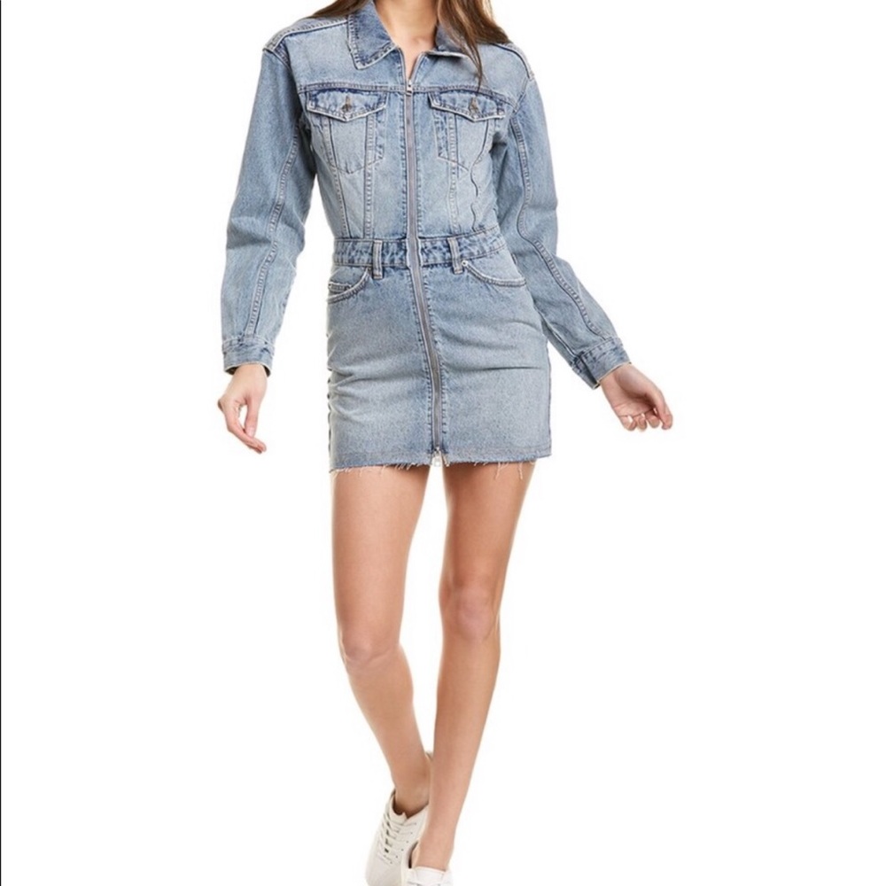 Denim Zip-Up Dress